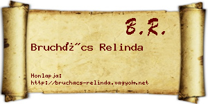 Bruchács Relinda névjegykártya